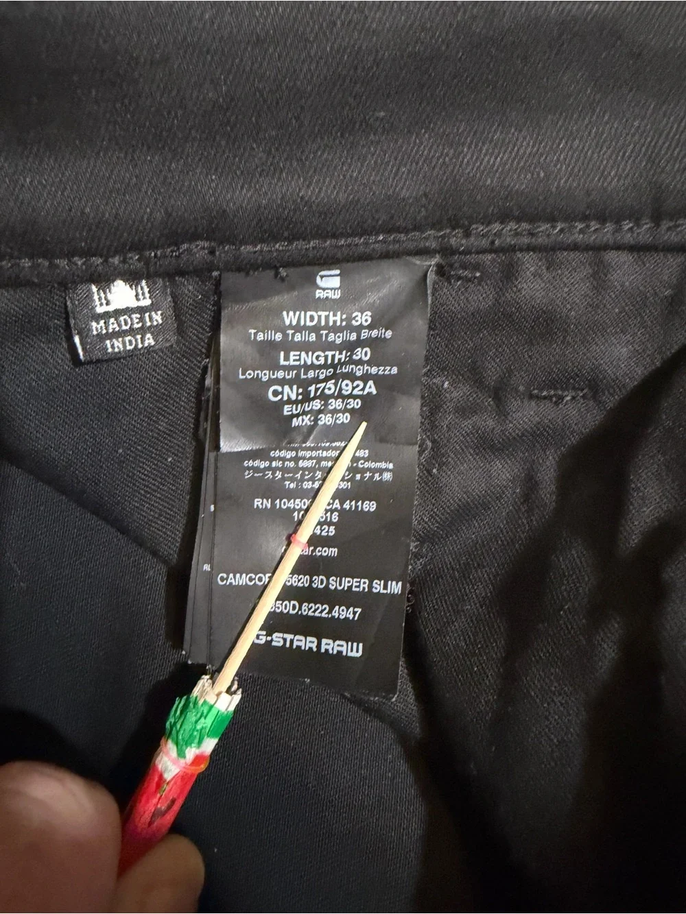 G-Star Raw 5620 3D Slim Men’s Black Jeans - Super Slim Fit 36/30